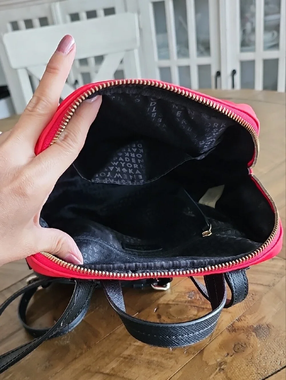 Kate Spade Red Nylon Backpack